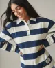 Women's Rugby Shirt - Blue Stripe sold by American Giant