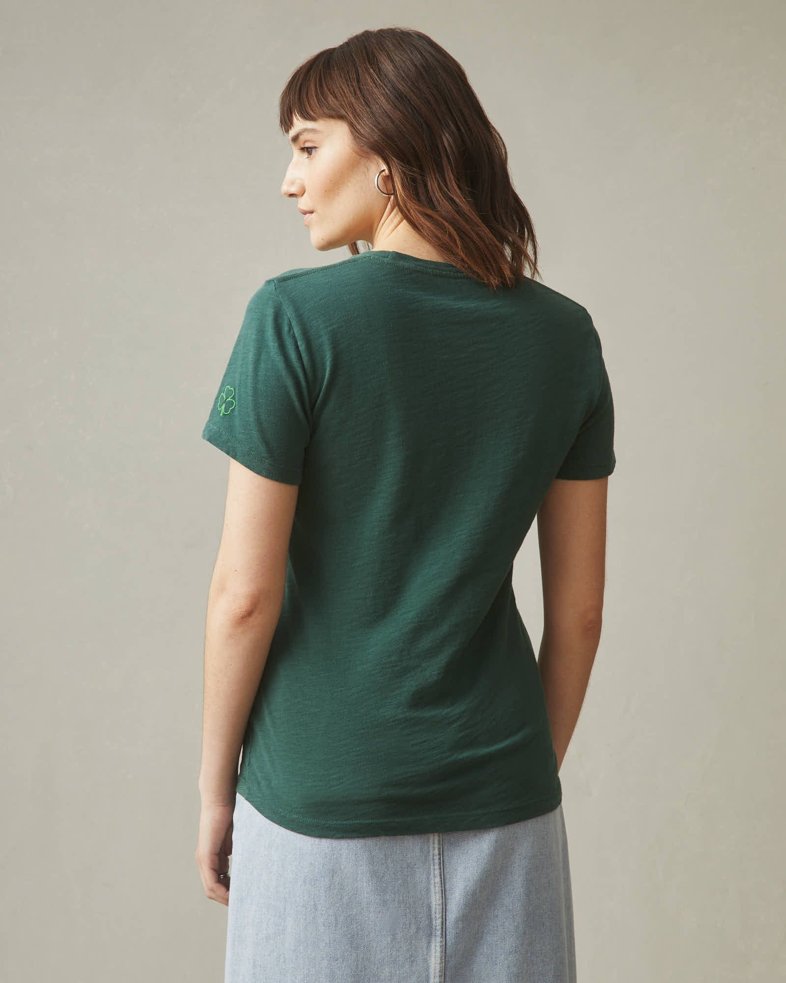 Women's Premium Slub Crew Tee St. Patricks Day - Trekking Green sold by American Giant product image thumbnail 3