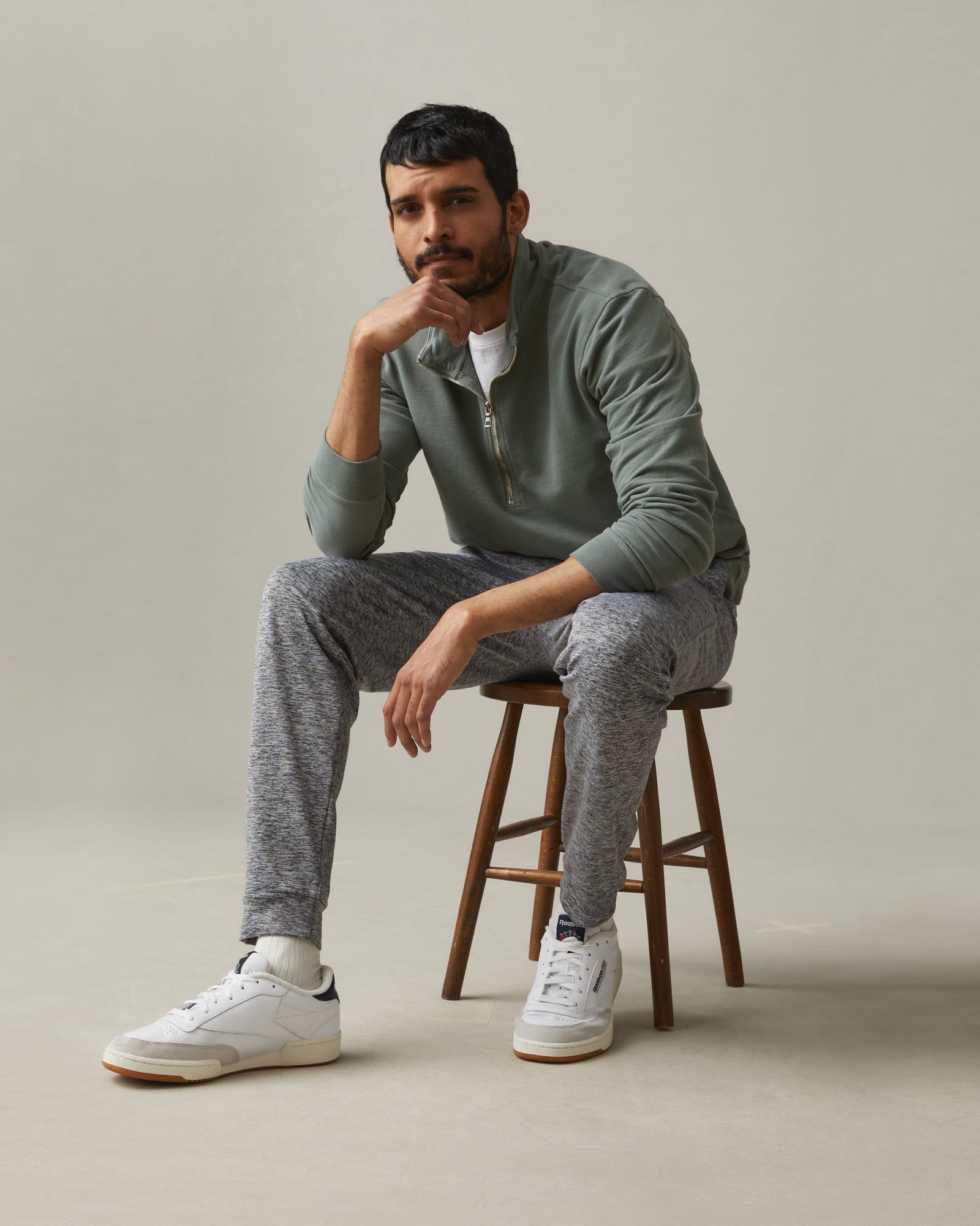 French Terry Half Zip - Agave Green sold by American Giant product image thumbnail 5