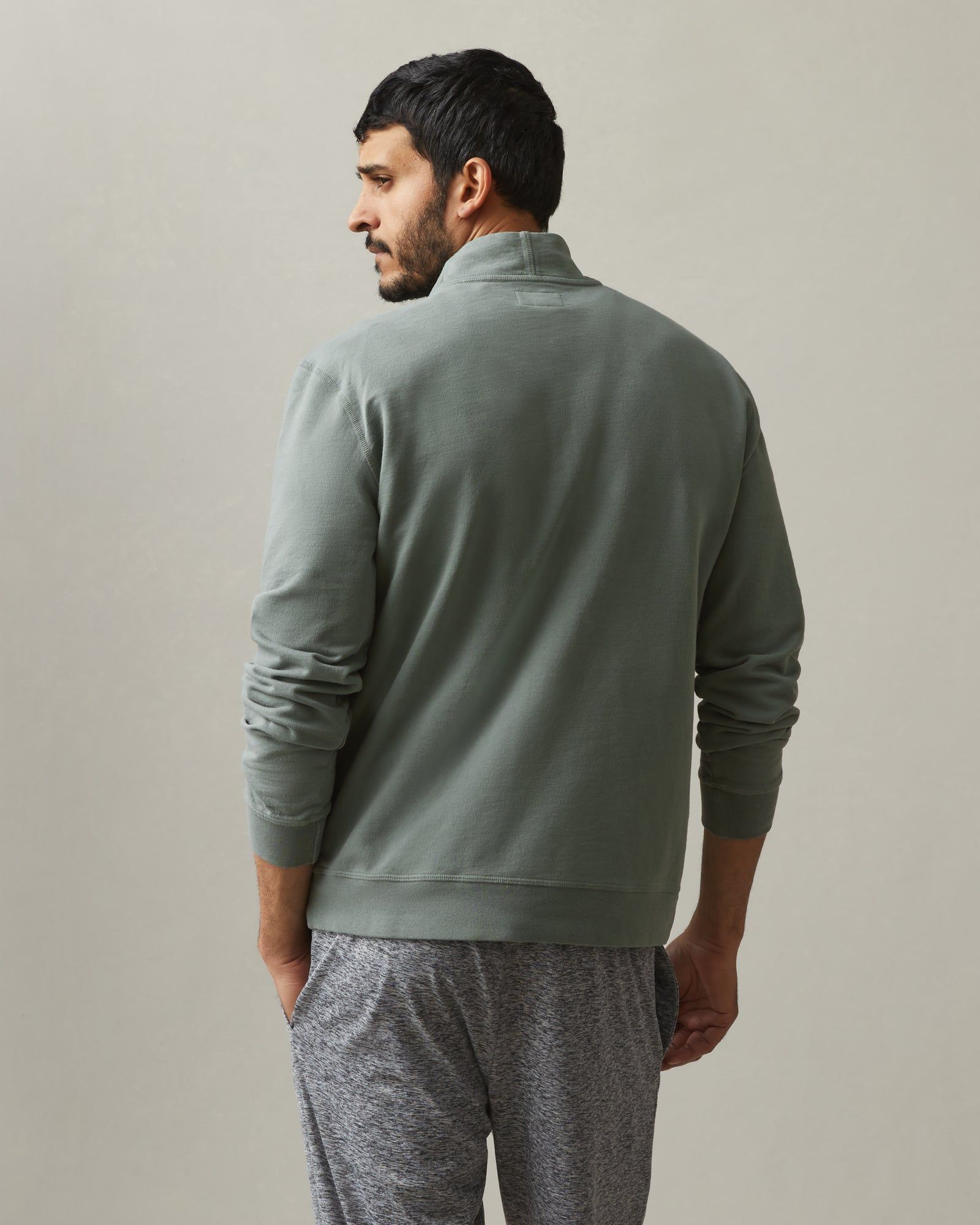 French Terry Half Zip - Agave Green sold by American Giant product image thumbnail 3