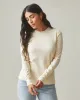 Premium Slub Crew Tee Long Sleeve - Creme Brulee sold by American Giant