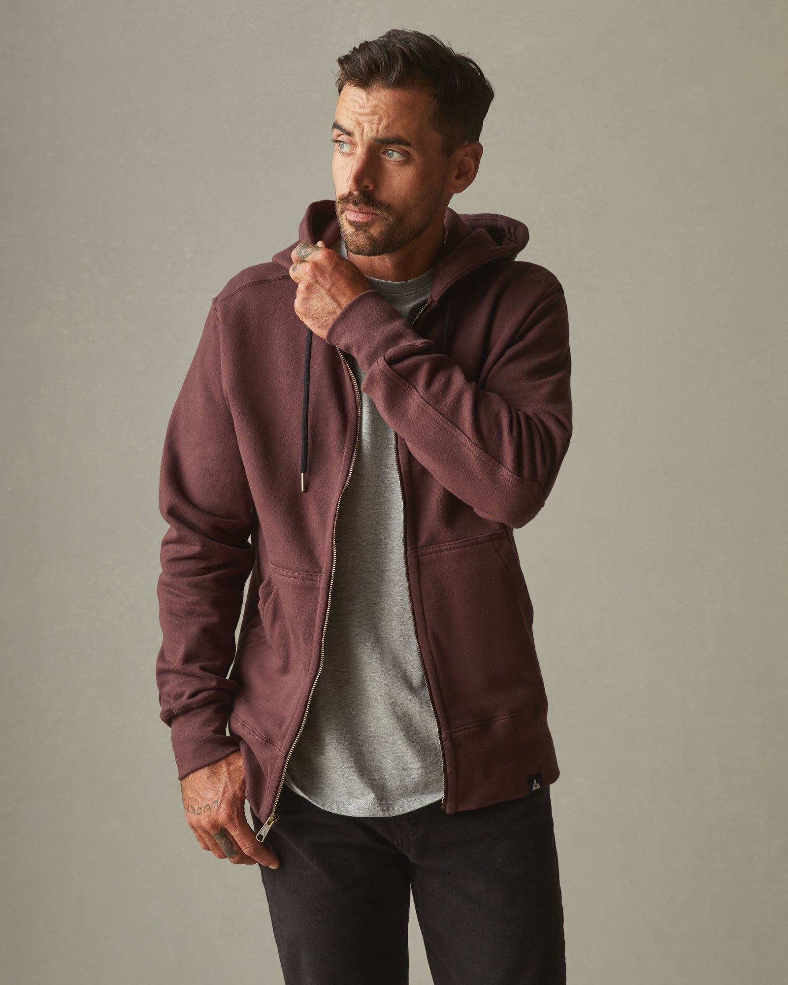 Men's Classic Full Zip - Puce sold by American Giant product image thumbnail 2