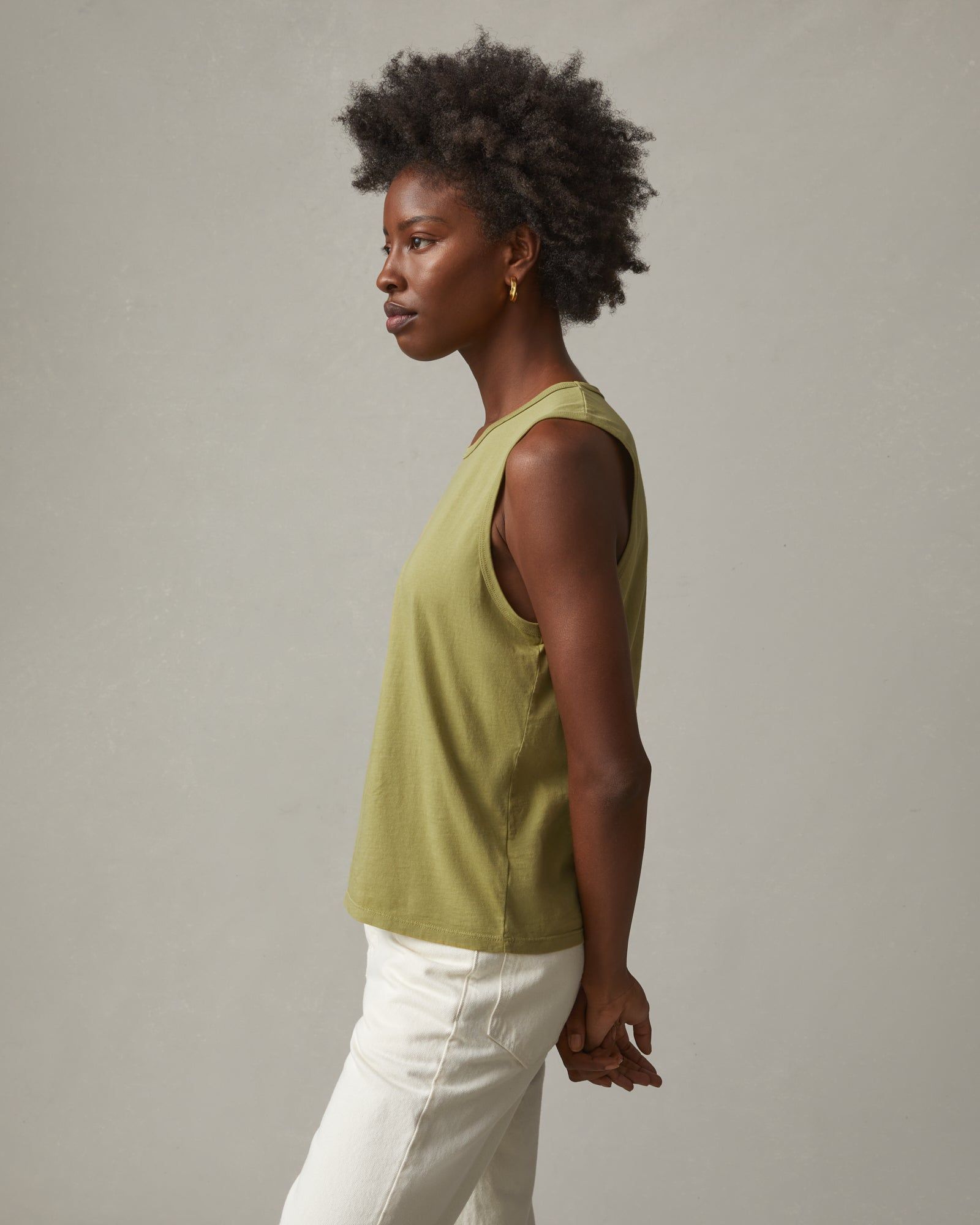 Classic Cotton Boxy Tank - Peat Moss sold by American Giant product image thumbnail 2