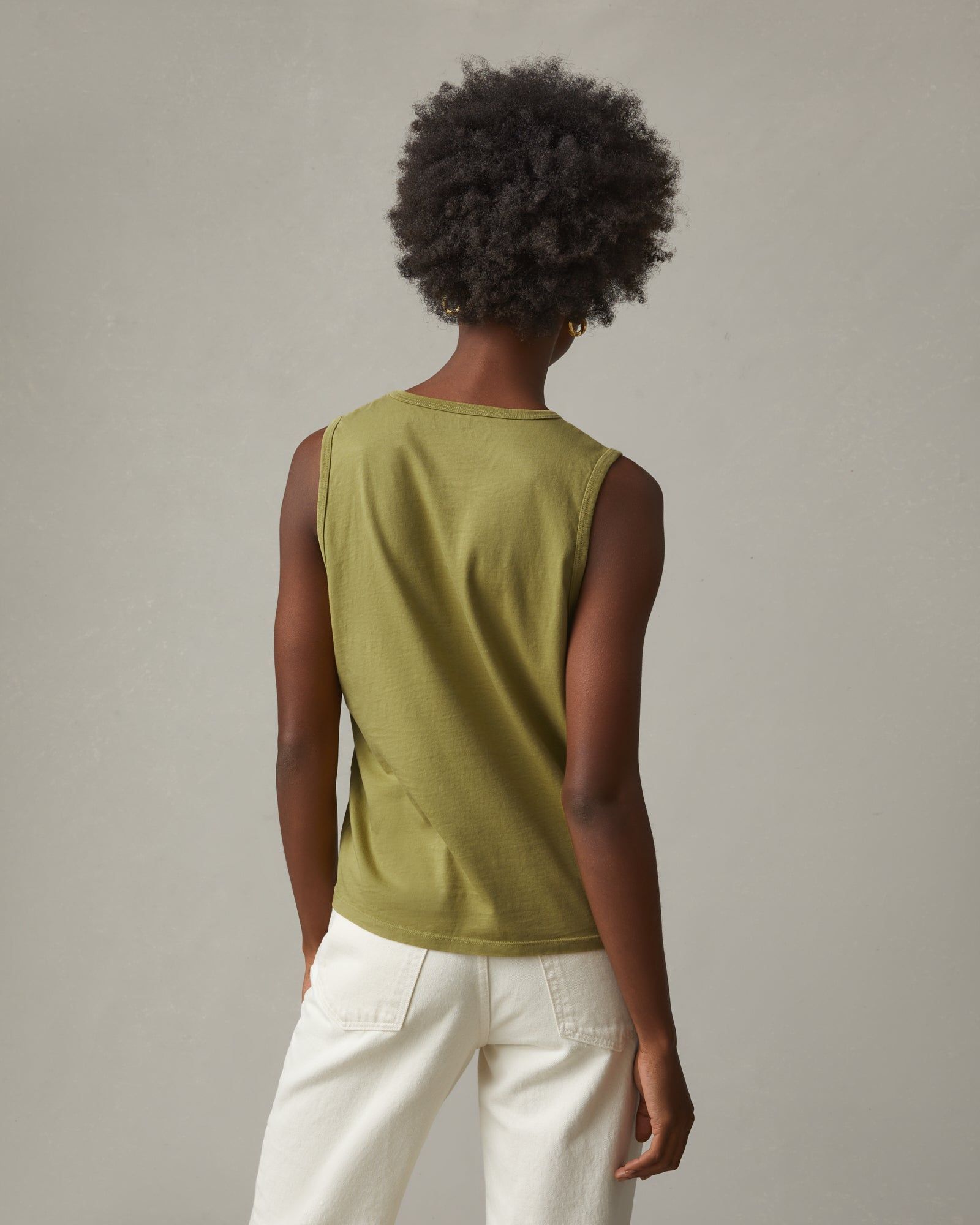 Classic Cotton Boxy Tank - Peat Moss sold by American Giant product image thumbnail 3