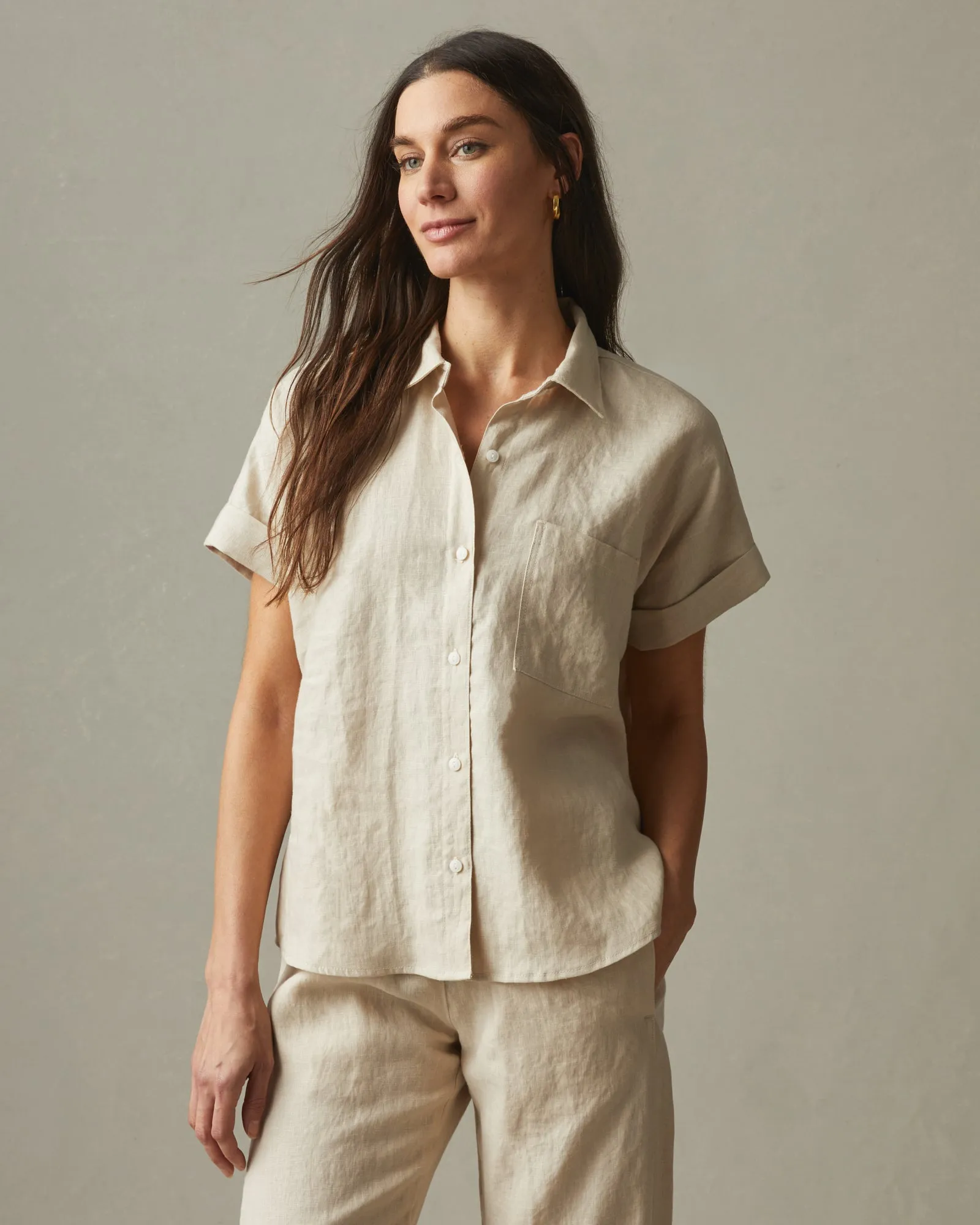 Women's Linen Shirt - Cotton sold by American Giant
