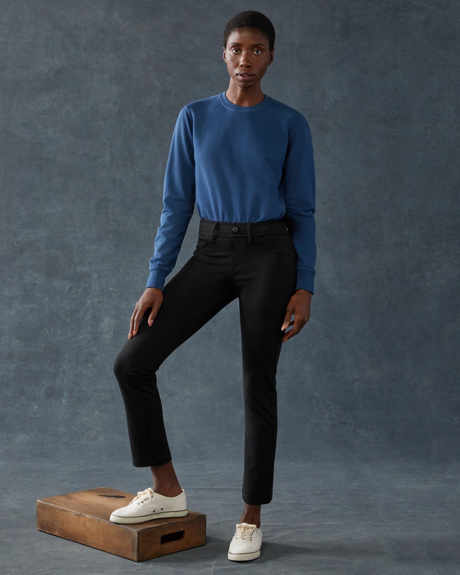 Women's Ponte Dress Pant Straight - Super Black sold by American Giant product image thumbnail 2