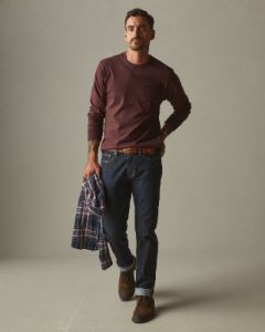 Men's Heavyweight Pocket Long Sleeve Tee - Puce sold by American Giant