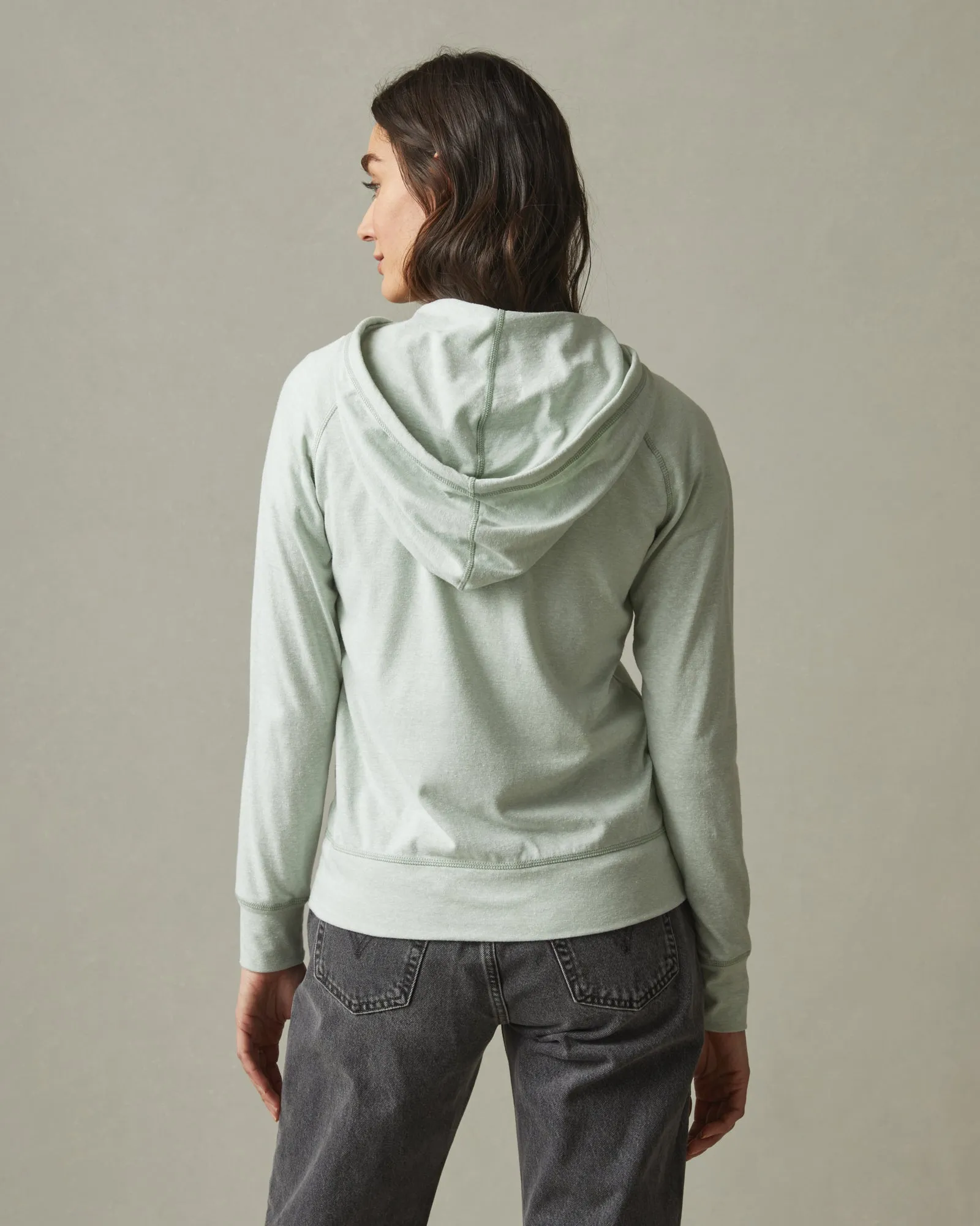 Lightweight Full Zip - Aqua Grey sold by American Giant product image thumbnail 5