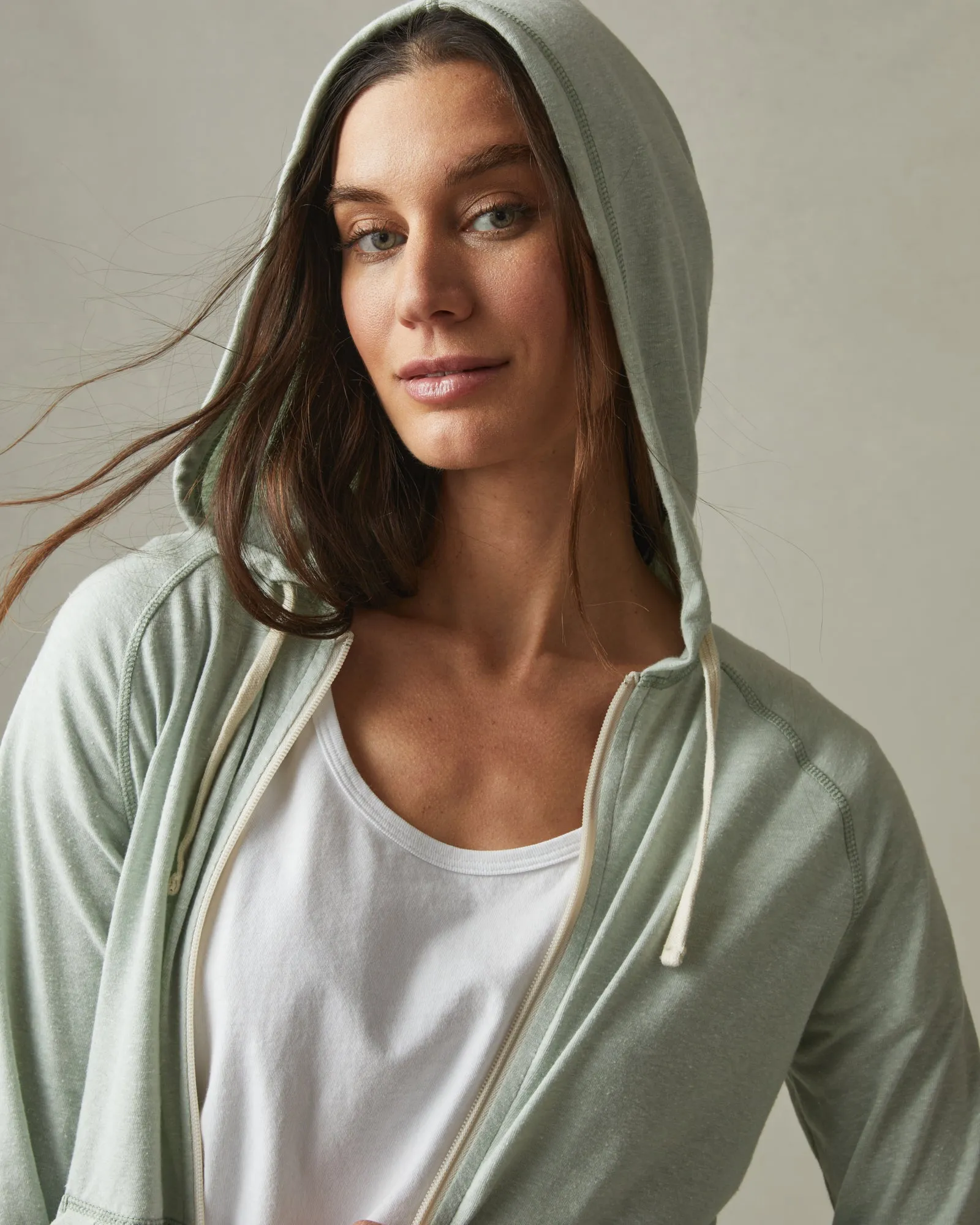 Lightweight Full Zip - Aqua Grey sold by American Giant product image thumbnail 4