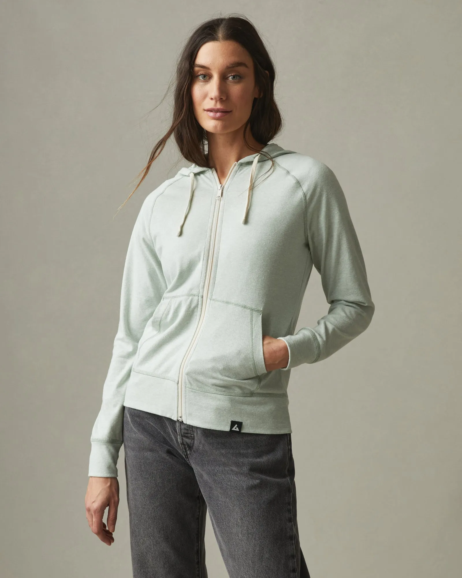 Lightweight Full Zip - Aqua Grey sold by American Giant product image thumbnail 2
