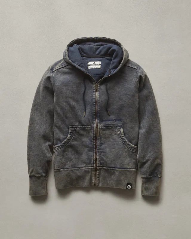 Classic Full Zip - Mineral Wash - Oxford Blue sold by American Giant