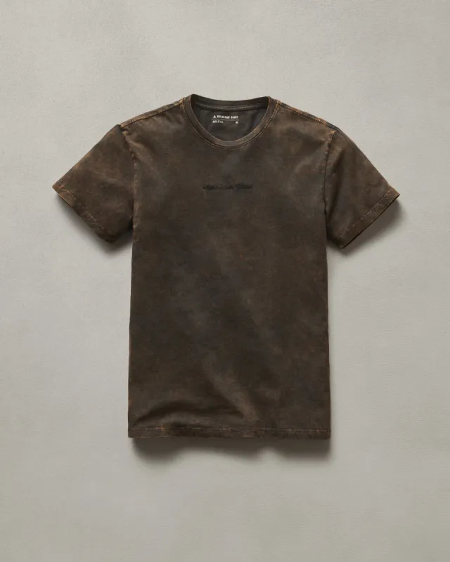 Classic Cotton Crew - Mineral Wash Tee - Black made by American Giant