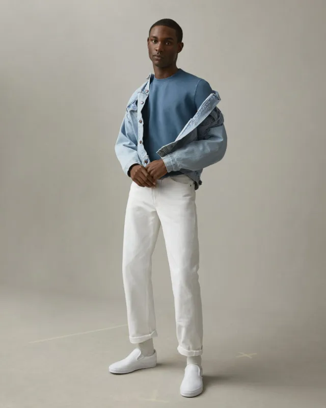 Lightweight Cotton Crew Sweatshirt - Bluefin made by American Giant