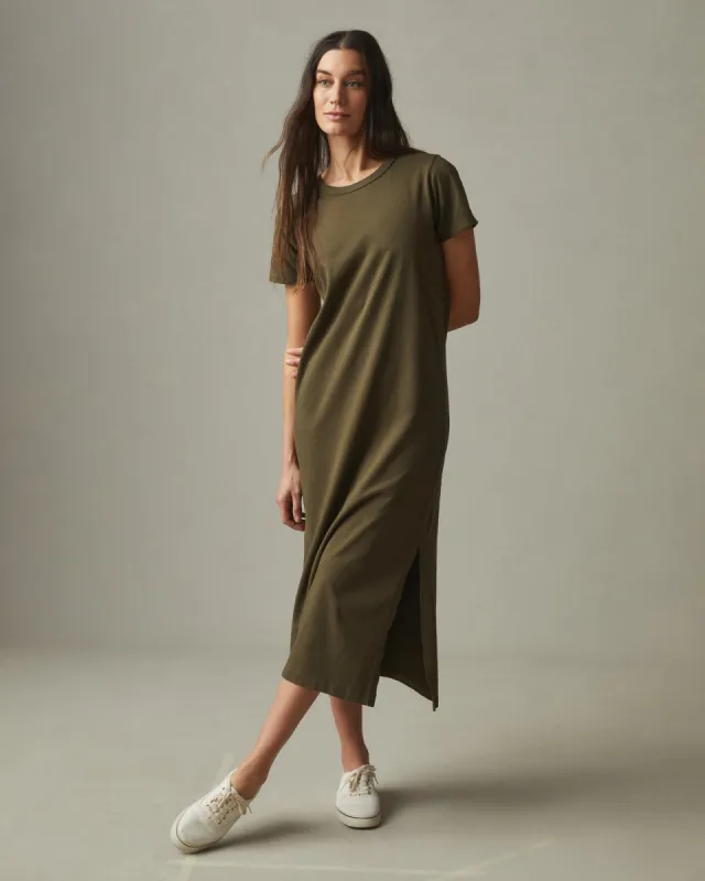 Women's Midi Tee Dress - Beech sold by American Giant