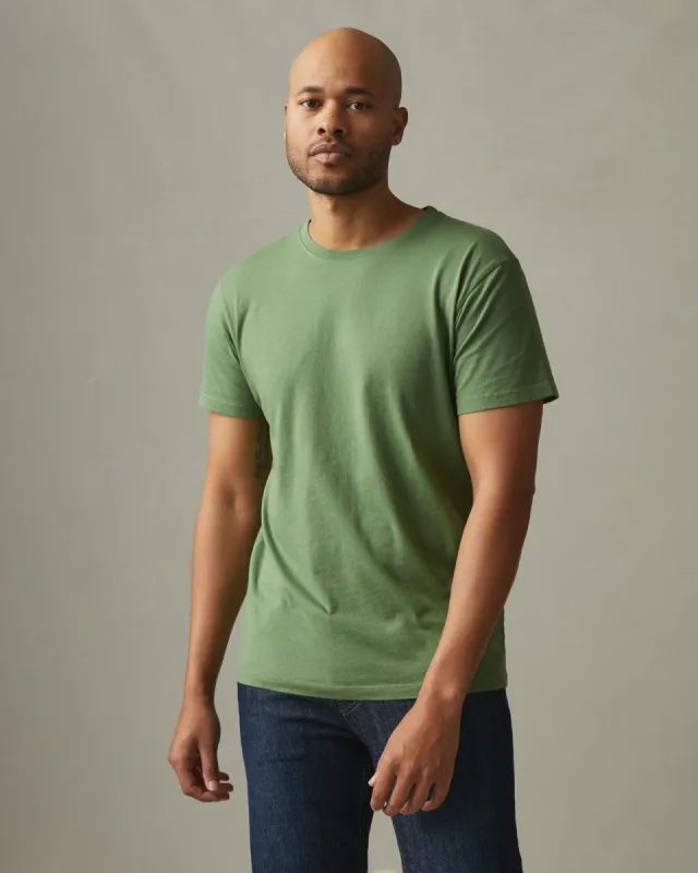 Classic Cotton Crew Tee - Basil sold by American Giant