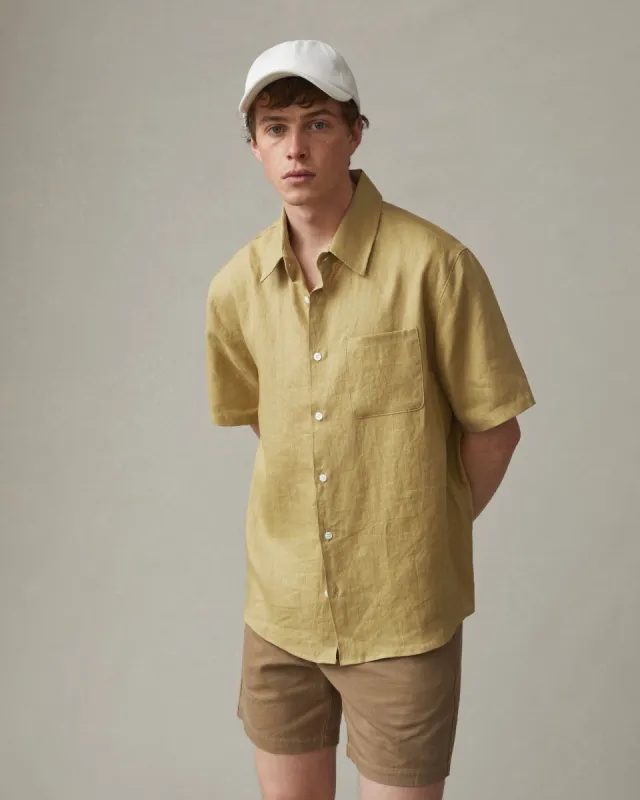 Easy Linen Shirt - Sand Storm Khaki sold by American Giant