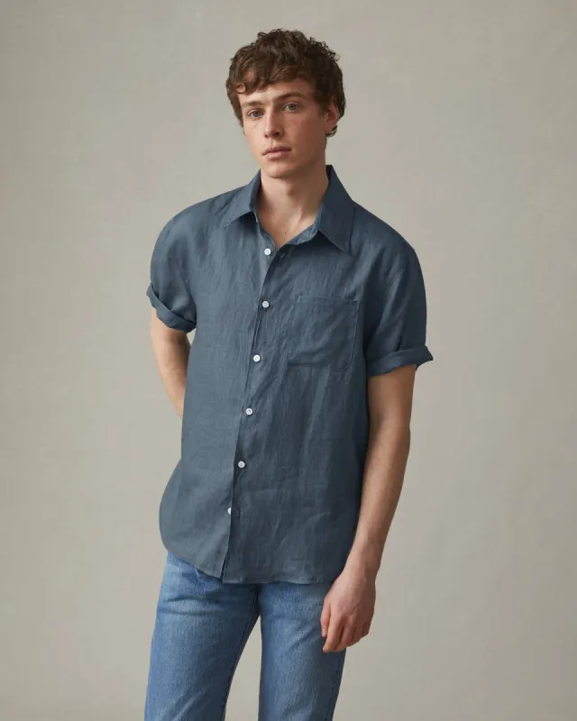 Easy Linen Shirt - Vintage Indigo sold by American Giant