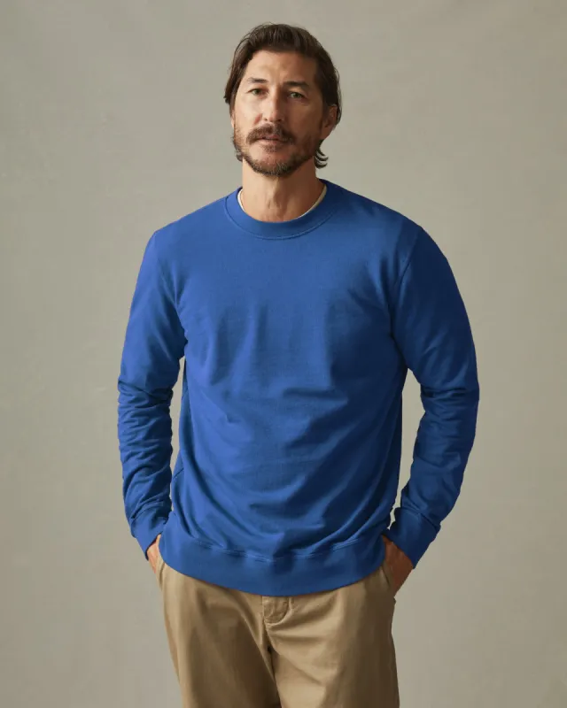 Lightweight Cotton Crew Sweatshirt - Essential Blue sold by American Giant