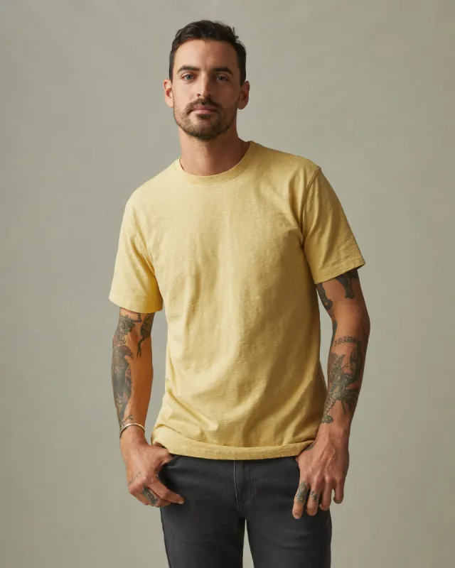 Premium Slub Crew Tee - Yellow Sand sold by American Giant