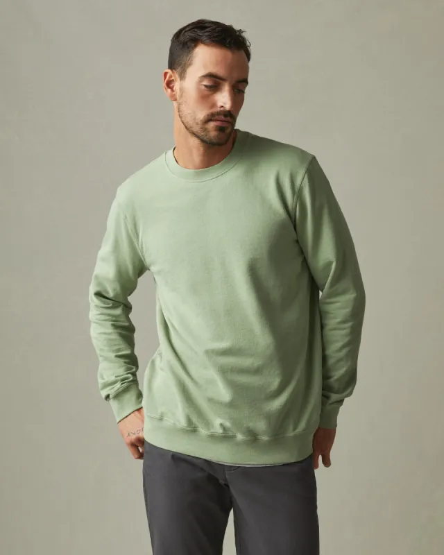 Lightweight Cotton Crew Sweatshirt - Cool Green sold by American Giant