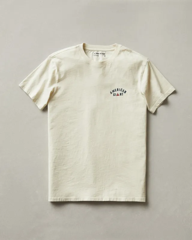 Men's Classic Cotton Crew Logo Tee - Turtledove sold by American Giant