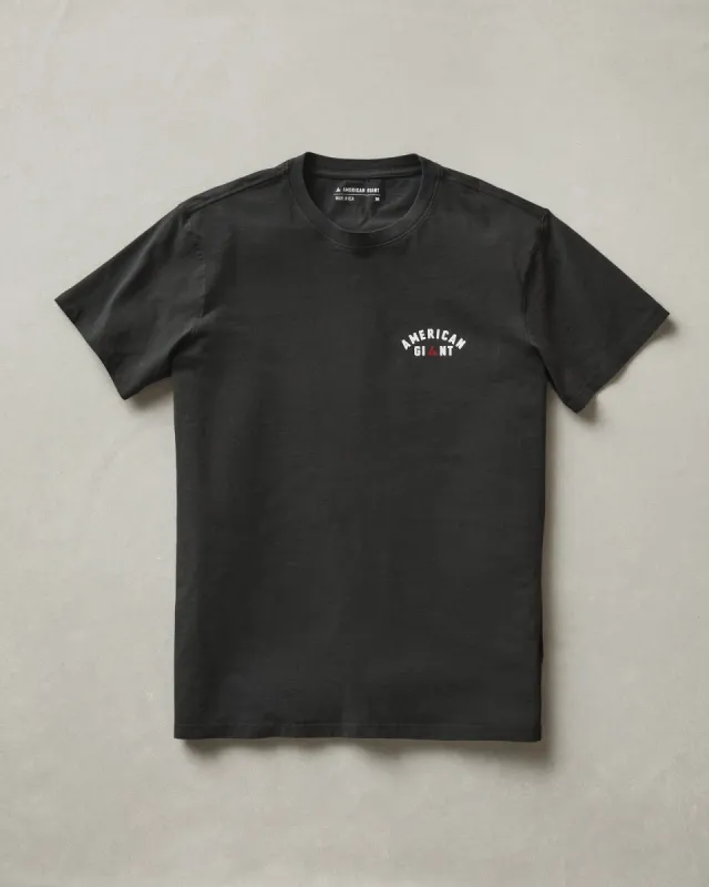 Men's Classic Cotton Crew Logo Tee - Vintage Black sold by American Giant