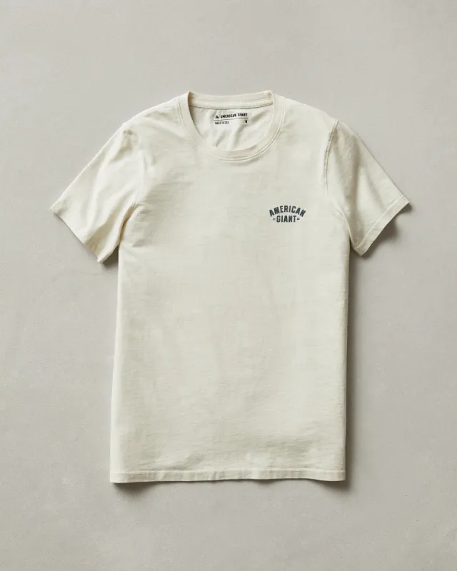 Women's Classic Cotton Crew Logo Tee - Turtledove sold by American Giant