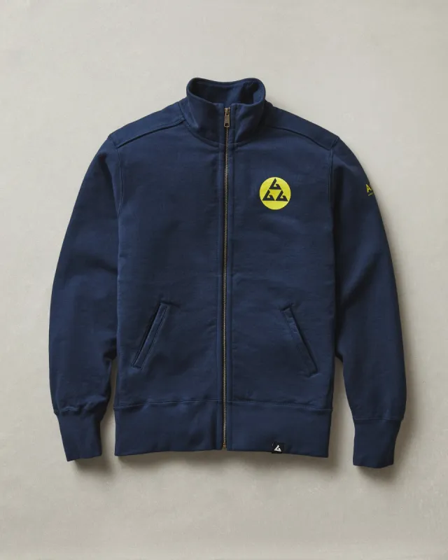 AGPC: Moto Full Zip - Oxford Blue sold by American Giant