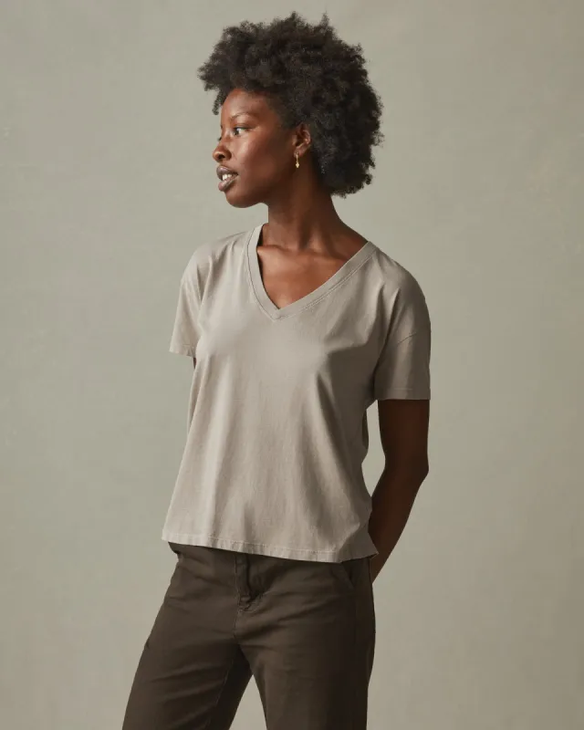 Classic Relaxed V-Neck Tee - Clay sold by American Giant