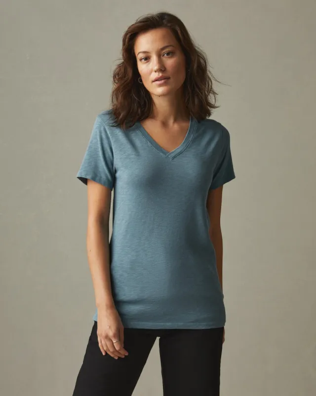 Premium Slub V-Neck Tee - Lead sold by American Giant