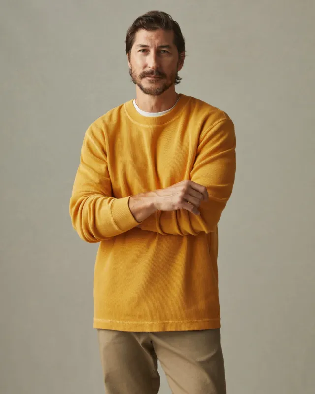 Cotton Crew Sweater - Golden Apricot sold by American Giant