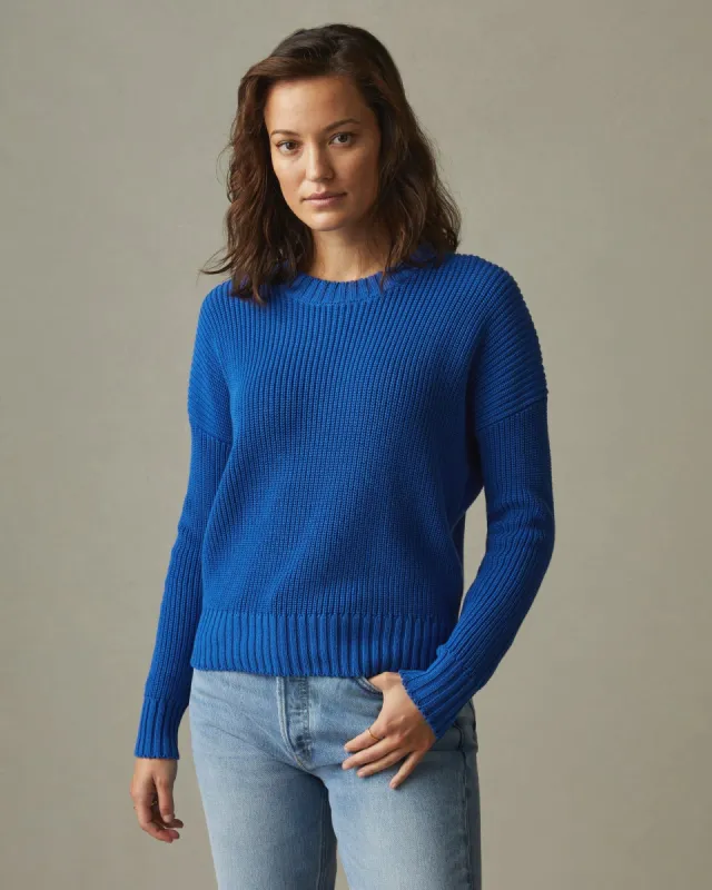 Chunky Cotton Crew - Essential Blue sold by American Giant