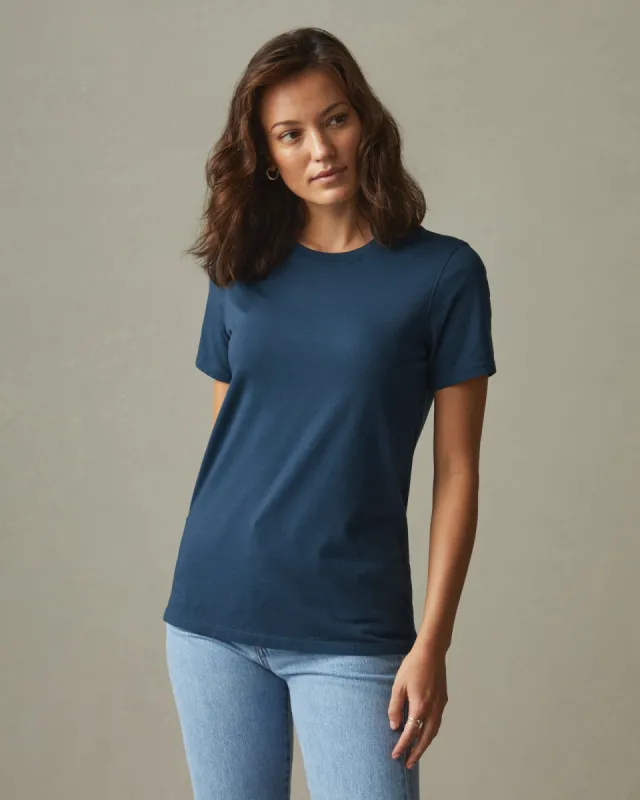Classic Cotton Crew Tee - Cosmos Blue sold by American Giant
