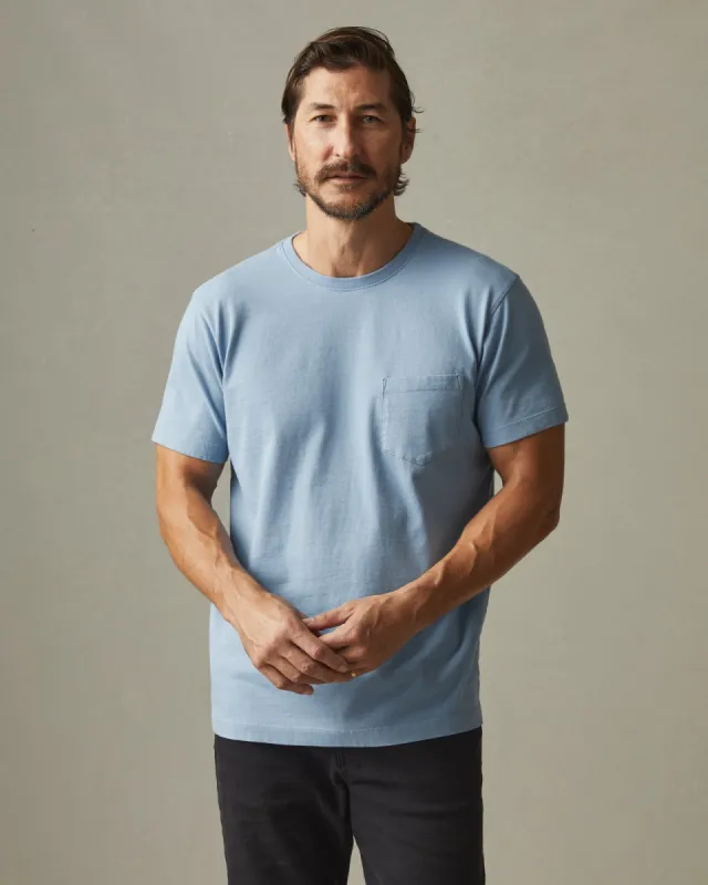 Heavyweight Pocket Tee - Mountain Blue sold by American Giant