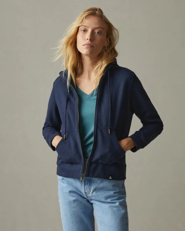 Relaxed Classic Full Zip - Oxford Blue sold by American Giant