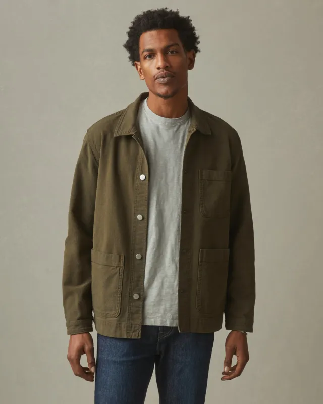 Roughneck Chore Jacket - Deep Olive sold by American Giant