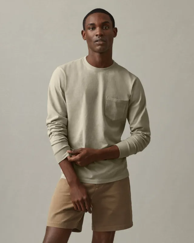 Heavyweight Pocket Tee Long Sleeve - Spray Green sold by American Giant