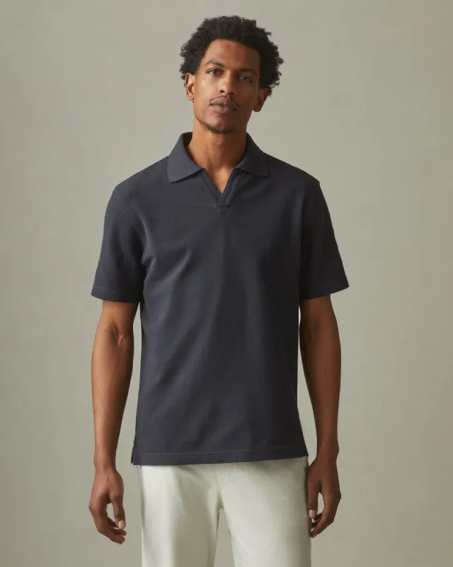 Resort Pique Polo - Dark Navy sold by American Giant
