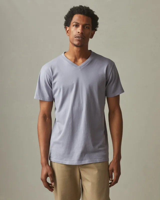Classic Cotton V-Neck Tee - Grey Lavender sold by American Giant