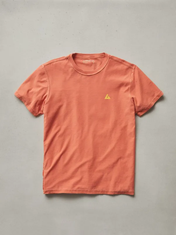Women's Sun Faded Crew Tee - Faded Orange sold by American Giant