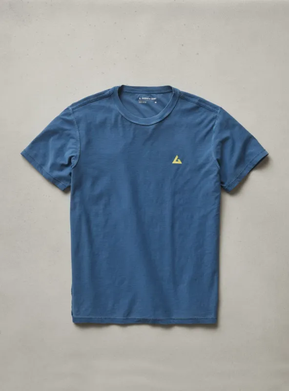 Men's Sun Faded Crew Tee - Racer Blue sold by American Giant