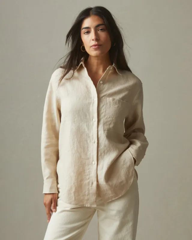 Easy Linen Long Sleeve Shirt - Cotton sold by American Giant