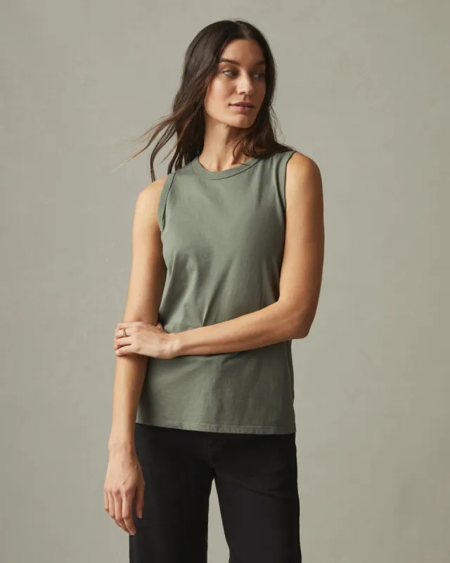 Classic Cotton Muscle Tank - Mulled Basil sold by American Giant