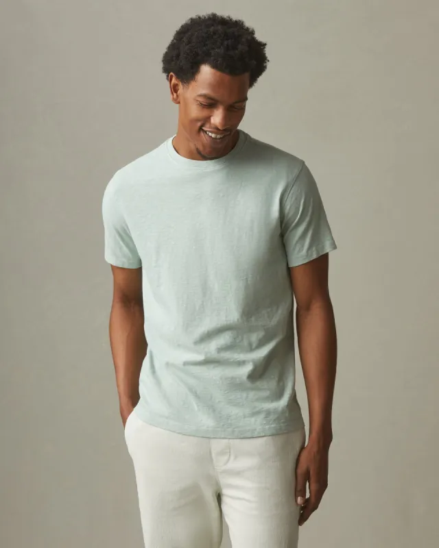 Premium Slub Crew Tee - Aqua Grey sold by American Giant