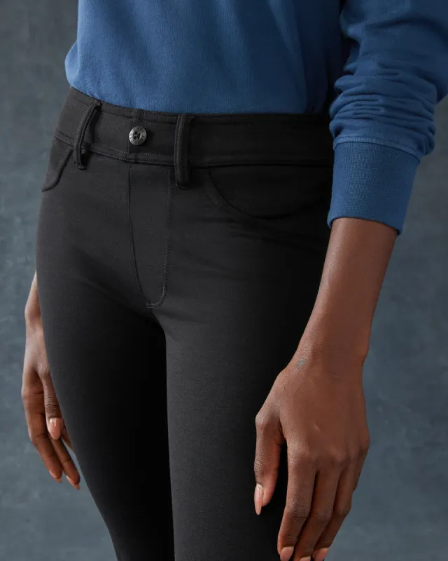 Women's Ponte Dress Pant Straight - Super Black sold by American Giant