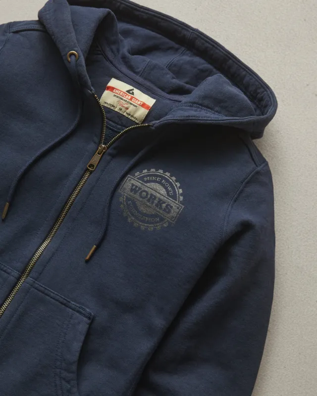 Women's Classic Full Zip MIKEROWEWORKS FOUNDATION - Oxford Blue sold by American Giant