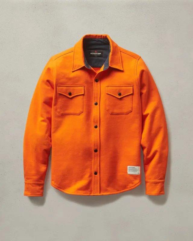 Redwood Fleece Overshirt - Industrial Orange sold by American Giant