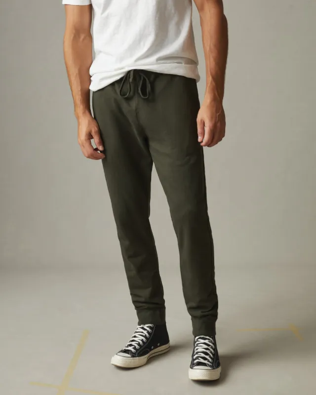 Lightweight Cotton Jogger - Deep Olive sold by American Giant