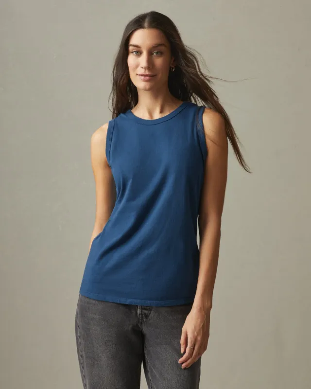 Classic Cotton Muscle Tank - Blue Storm sold by American Giant