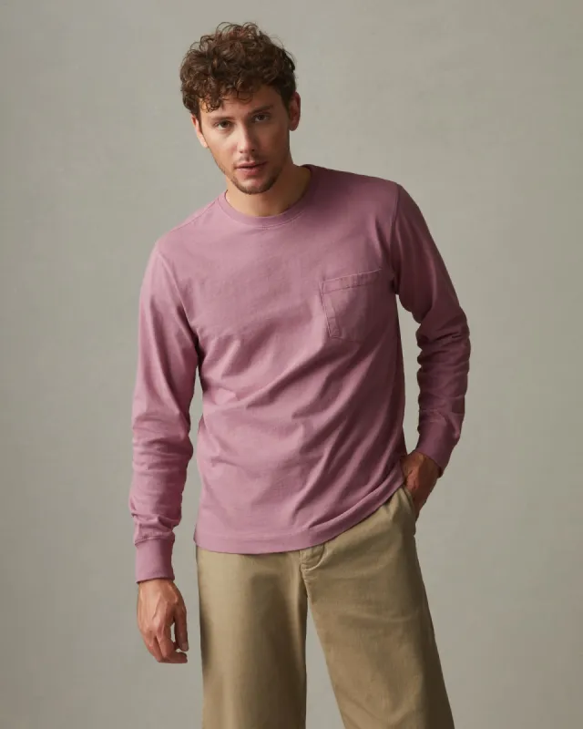 Heavyweight Pocket Tee Long Sleeve - Dark Jasmine sold by American Giant